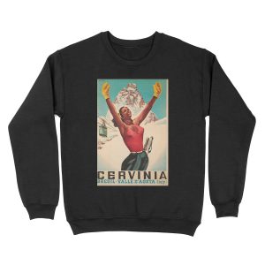 Cervinia, Breuil - Valle d'Aosta ,Italy, Ski Unisex Crewneck Sweatshirt