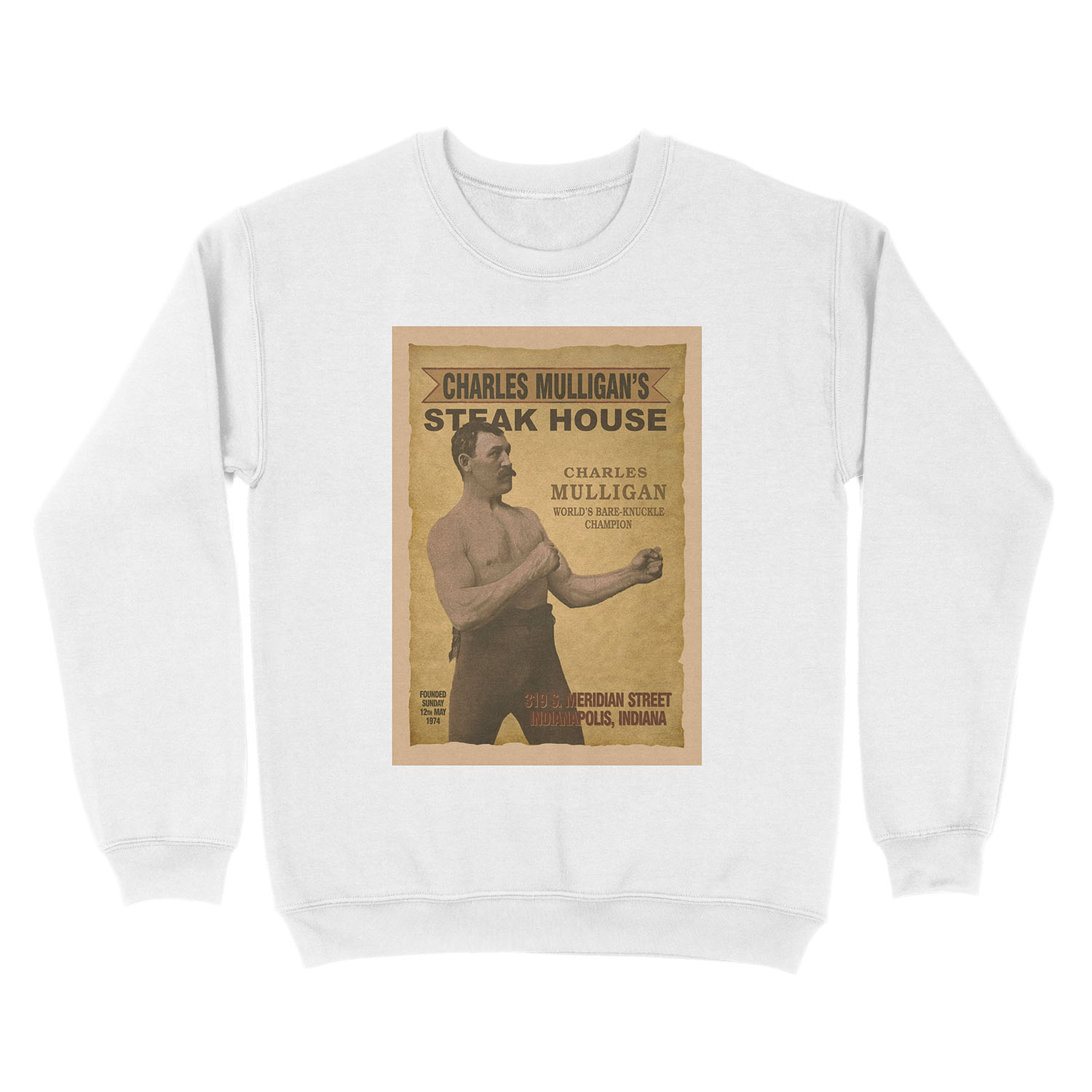 Charles Mulligan's Steak House Unisex Crewneck Sweatshirt - Image 2