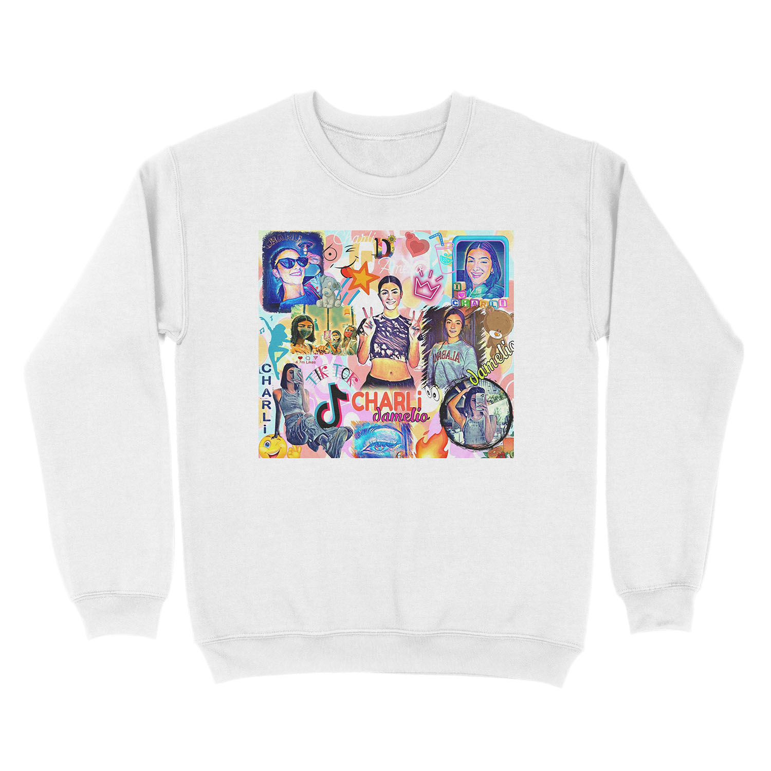 charli damelio , cool design Unisex Crewneck Sweatshirt - Image 2