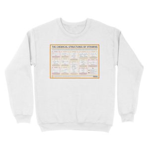 Alternative view of Chemical Structures of Vitamins Unisex Crewneck Sweatshirt