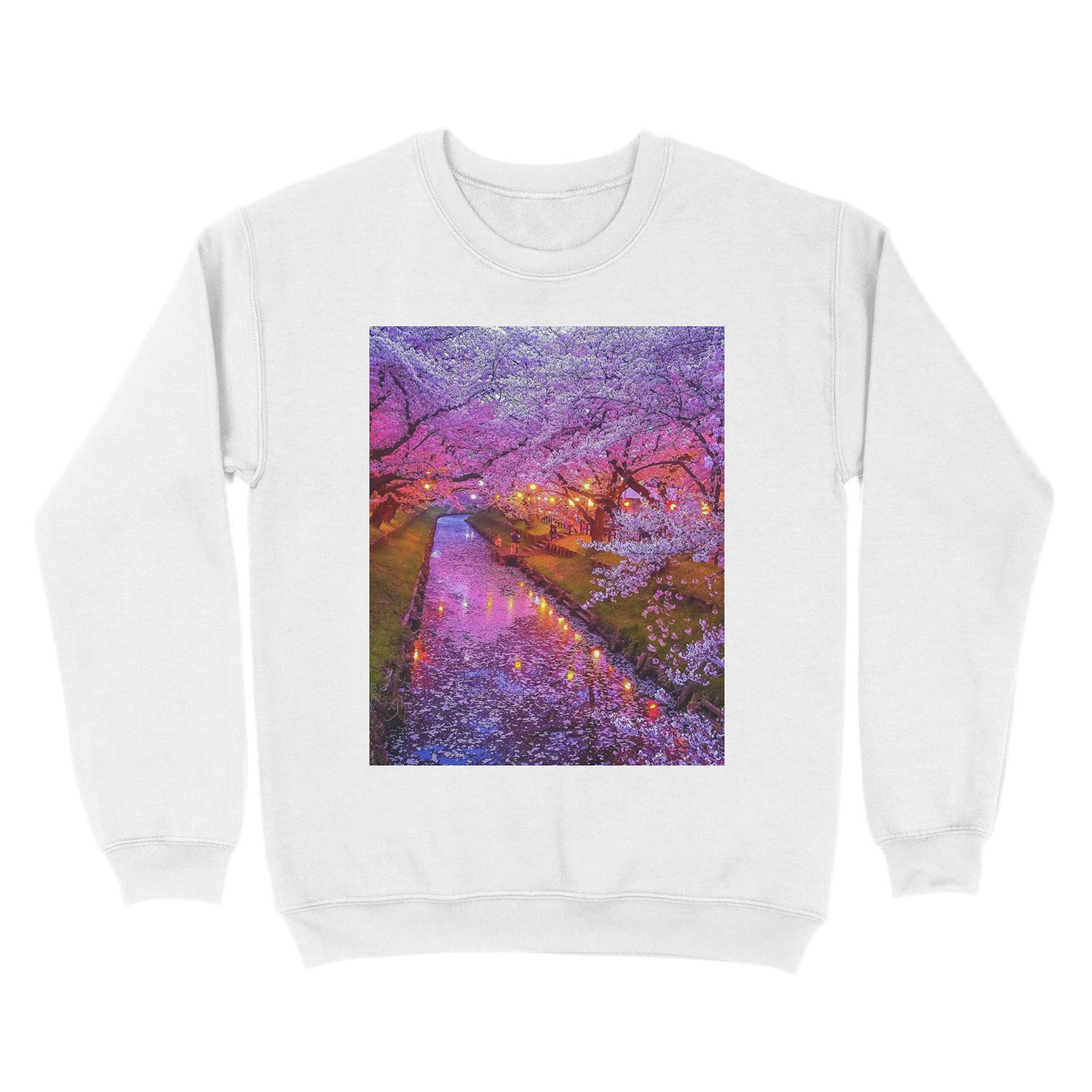 Cherry Blossom Trees in Japan Unisex Crewneck Sweatshirt - Image 2