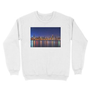 Alternative view of Chicago skyline Unisex Crewneck Sweatshirt