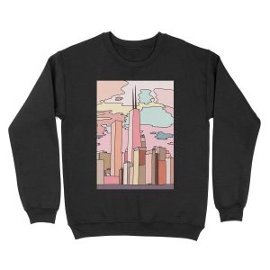 Chicago sunset by Sasa Elebea Unisex Crewneck Sweatshirt