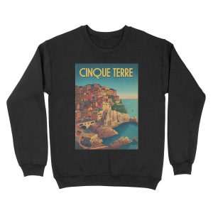 Cinque Terre Italy Framed Art Print Unisex Crewneck Sweatshirt