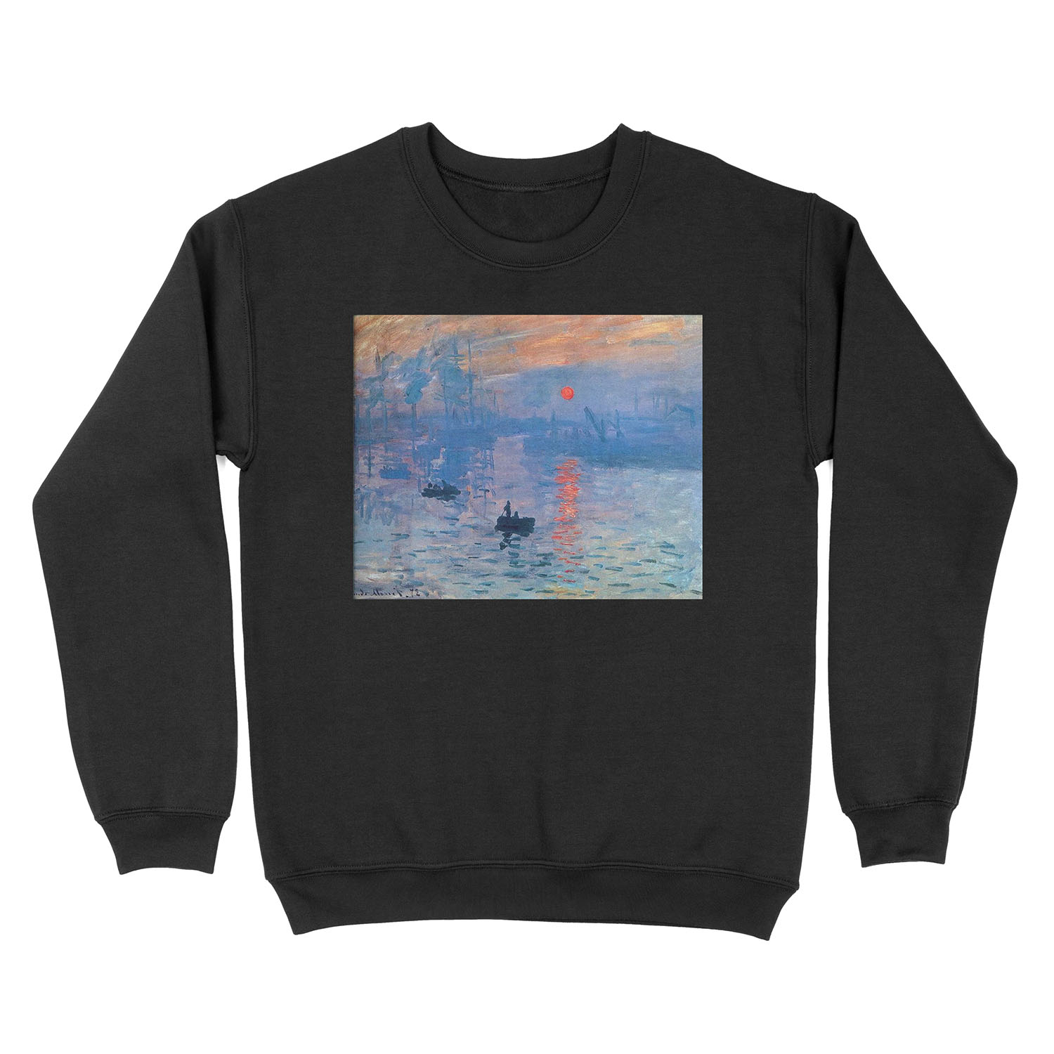 CLAUDE MONET, Impression, Sunrise. Unisex Crewneck Sweatshirt