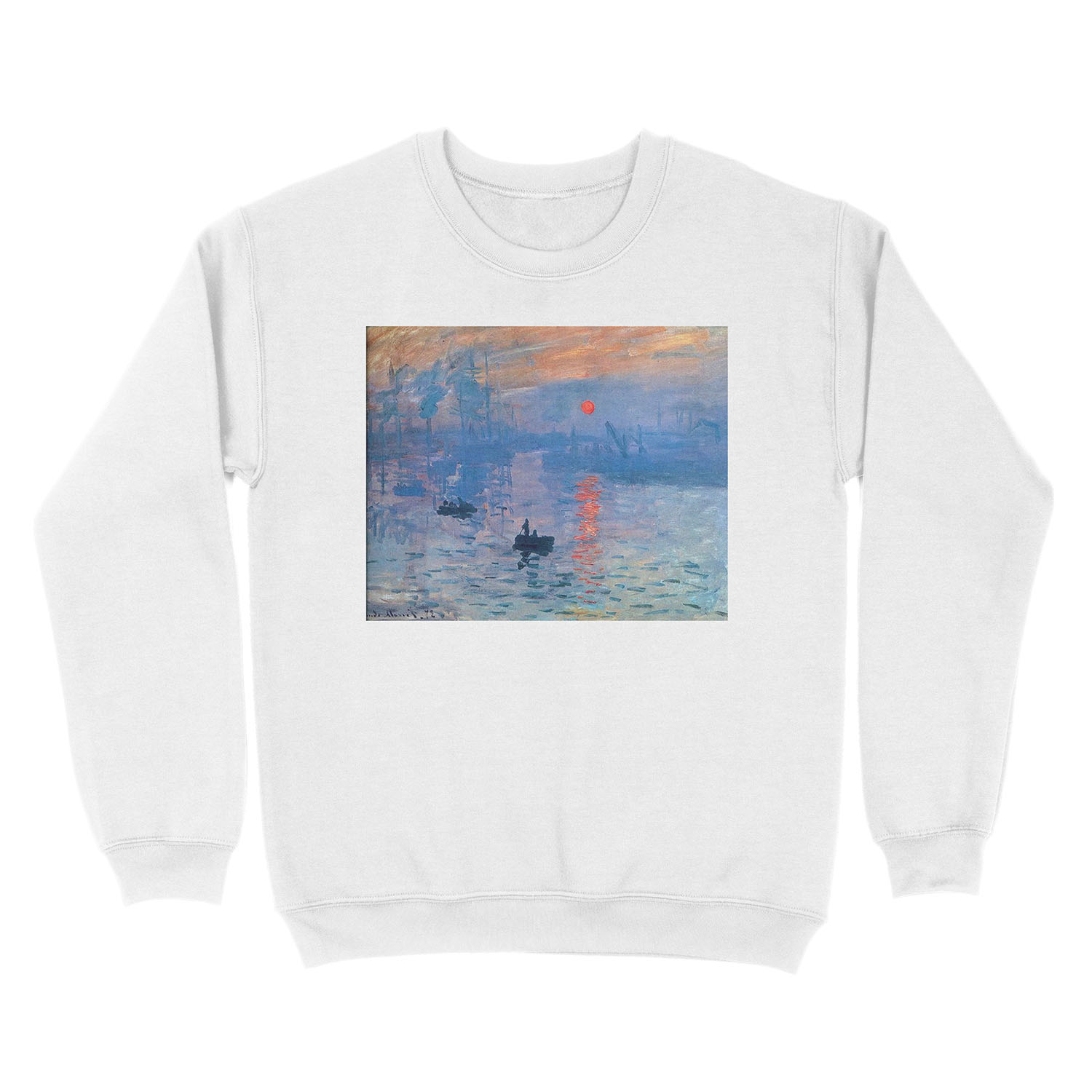CLAUDE MONET, Impression, Sunrise. Unisex Crewneck Sweatshirt - Image 2