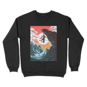 Climbing Girl Vector Art Unisex Crewneck Sweatshirt
