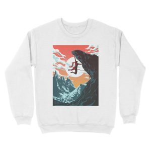 Alternative view of Climbing Girl Vector Art Unisex Crewneck Sweatshirt