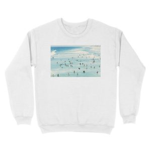 Alternative view of Coastal, Beach art, Blue Water, Sea, Ocean Unisex Crewneck Sweatshirt