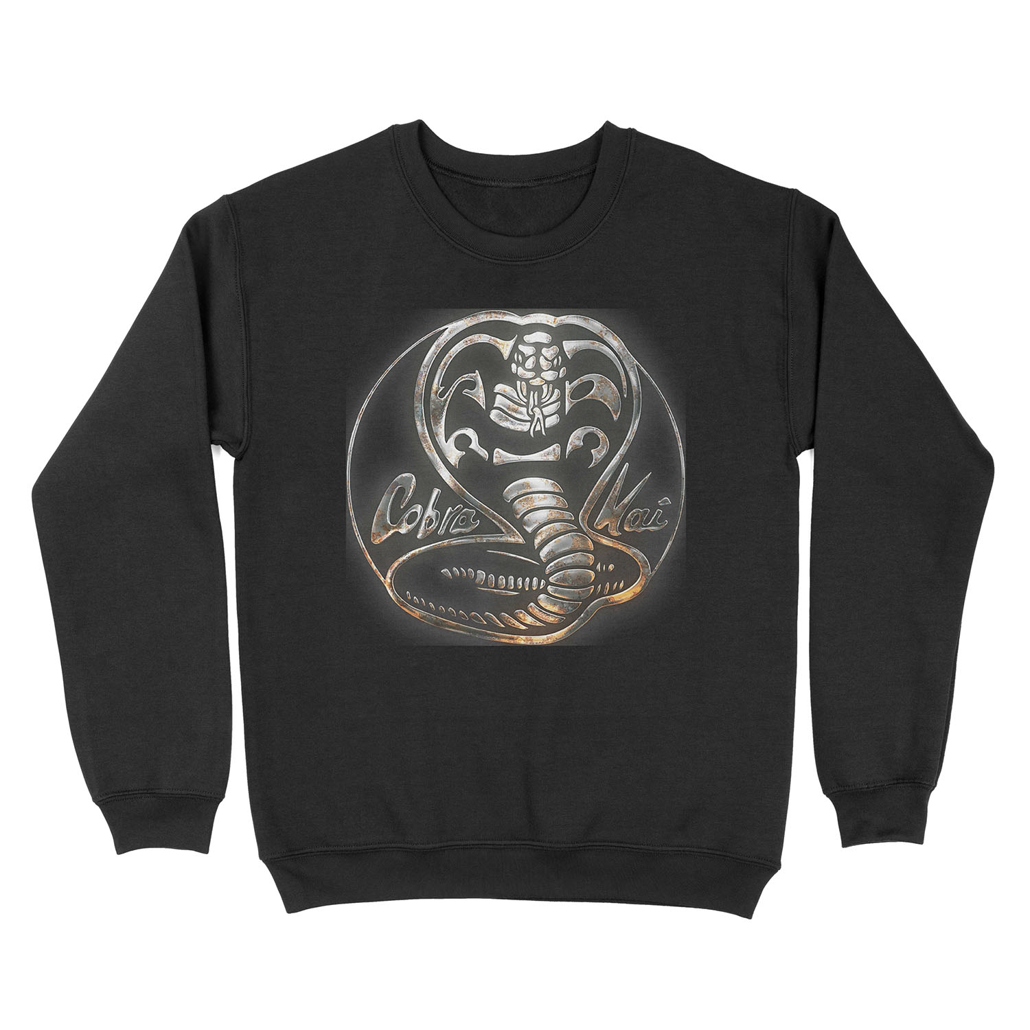 Cobra Kai Rusted Steel Snake Logo Unisex Crewneck Sweatshirt