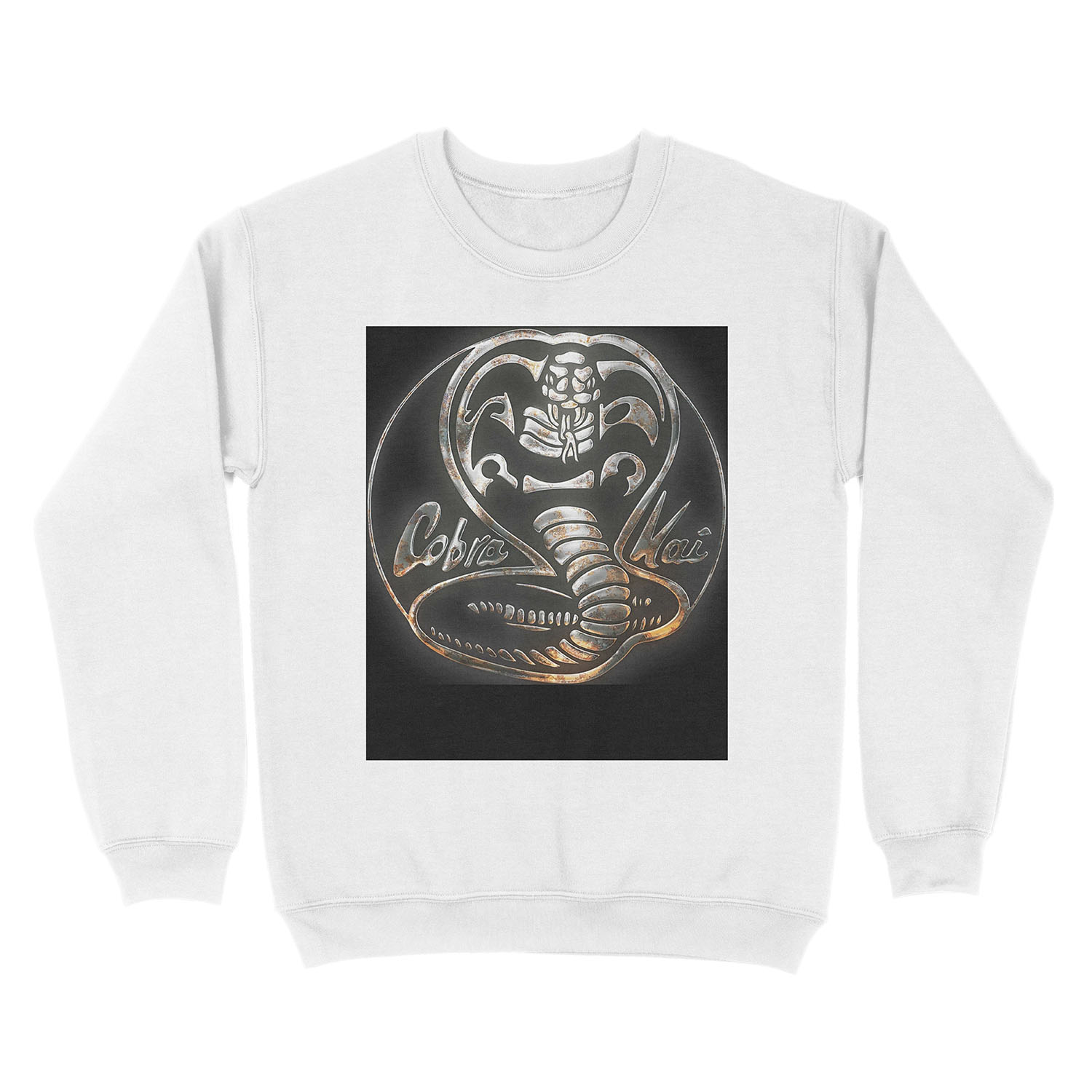 Cobra Kai Rusted Steel Snake Logo Unisex Crewneck Sweatshirt - Image 2