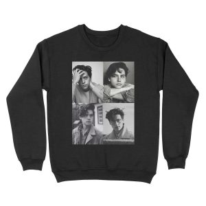 Cole Sprouse Collage B&W Unisex Crewneck Sweatshirt