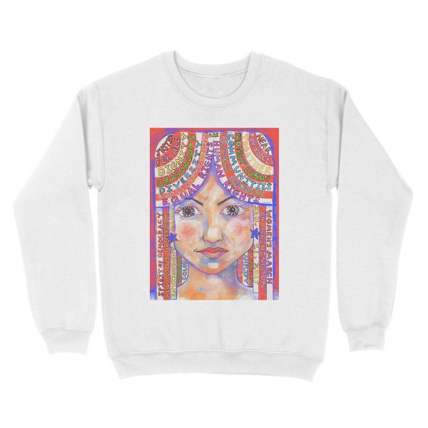 Colorful Manifesto for the Women’s March on Washington 2017 Unisex Crewneck Sweatshirt - Image 2