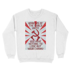 Alternative view of COMMUNIST PROPAGANDA POSTER Unisex Crewneck Sweatshirt