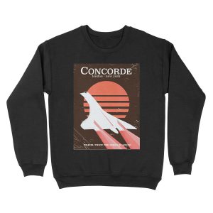 Concorde Vintage 70's flight poster Unisex Crewneck Sweatshirt