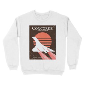 Alternative view of Concorde Vintage 70's flight poster Unisex Crewneck Sweatshirt