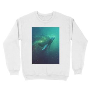 Alternative view of Cosmic Whale Unisex Crewneck Sweatshirt