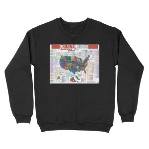 Criminal Minds Episode Map Unisex Crewneck Sweatshirt