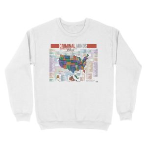 Alternative view of Criminal Minds Episode Map Unisex Crewneck Sweatshirt