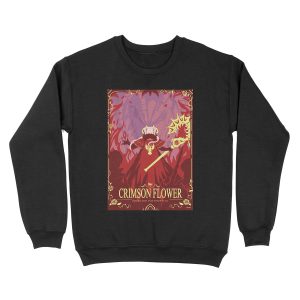 Crimson Flower Unisex Crewneck Sweatshirt