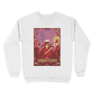 Alternative view of Crimson Flower Unisex Crewneck Sweatshirt