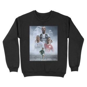Cristiano Ronaldo at his current and former clubs (HD) Unisex Crewneck Sweatshirt