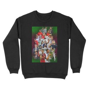 Cristiano Ronaldo (From Sporting de Lisboa Portugal to Real Madrid) + Portugal NT+ trophies Unisex Crewneck Sweatshirt