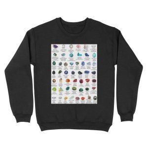 crystals gemstones identification Unisex Crewneck Sweatshirt