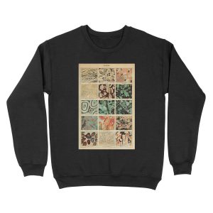Crystals Print - Geology Print - Vintage French Science Journal Unisex Crewneck Sweatshirt