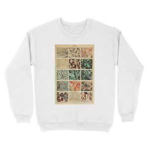 Alternative view of Crystals Print - Geology Print - Vintage French Science Journal Unisex Crewneck Sweatshirt