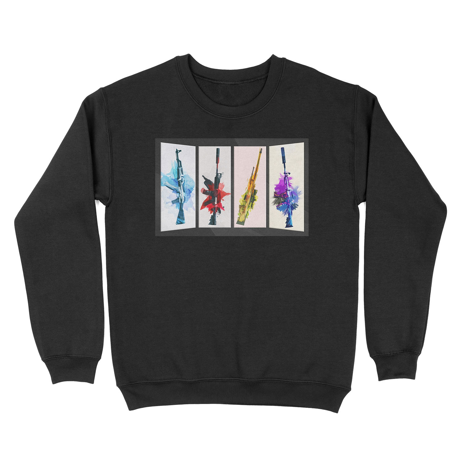 CS:GO Watercolor weapons v2 Unisex Crewneck Sweatshirt