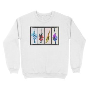 Alternative view of CS:GO Watercolor weapons v2 Unisex Crewneck Sweatshirt