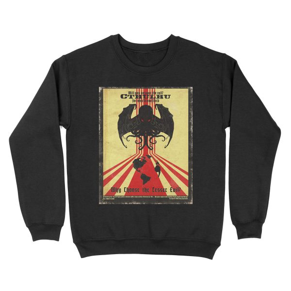 Cthulhu For World Overlord Unisex Crewneck Sweatshirt