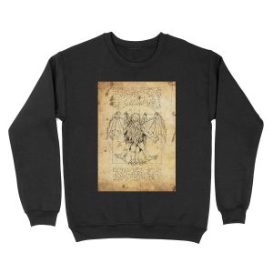 Cthulhu Vitruvian Unisex Crewneck Sweatshirt