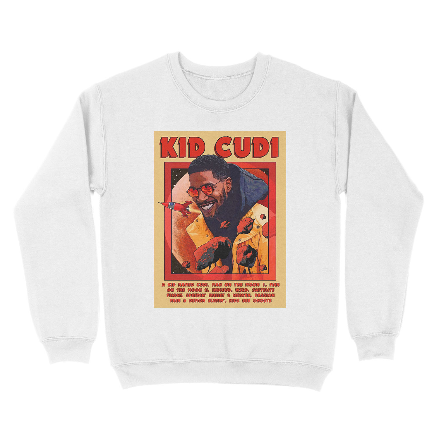 Cudi Singing Astronout Unisex Crewneck Sweatshirt - Image 2