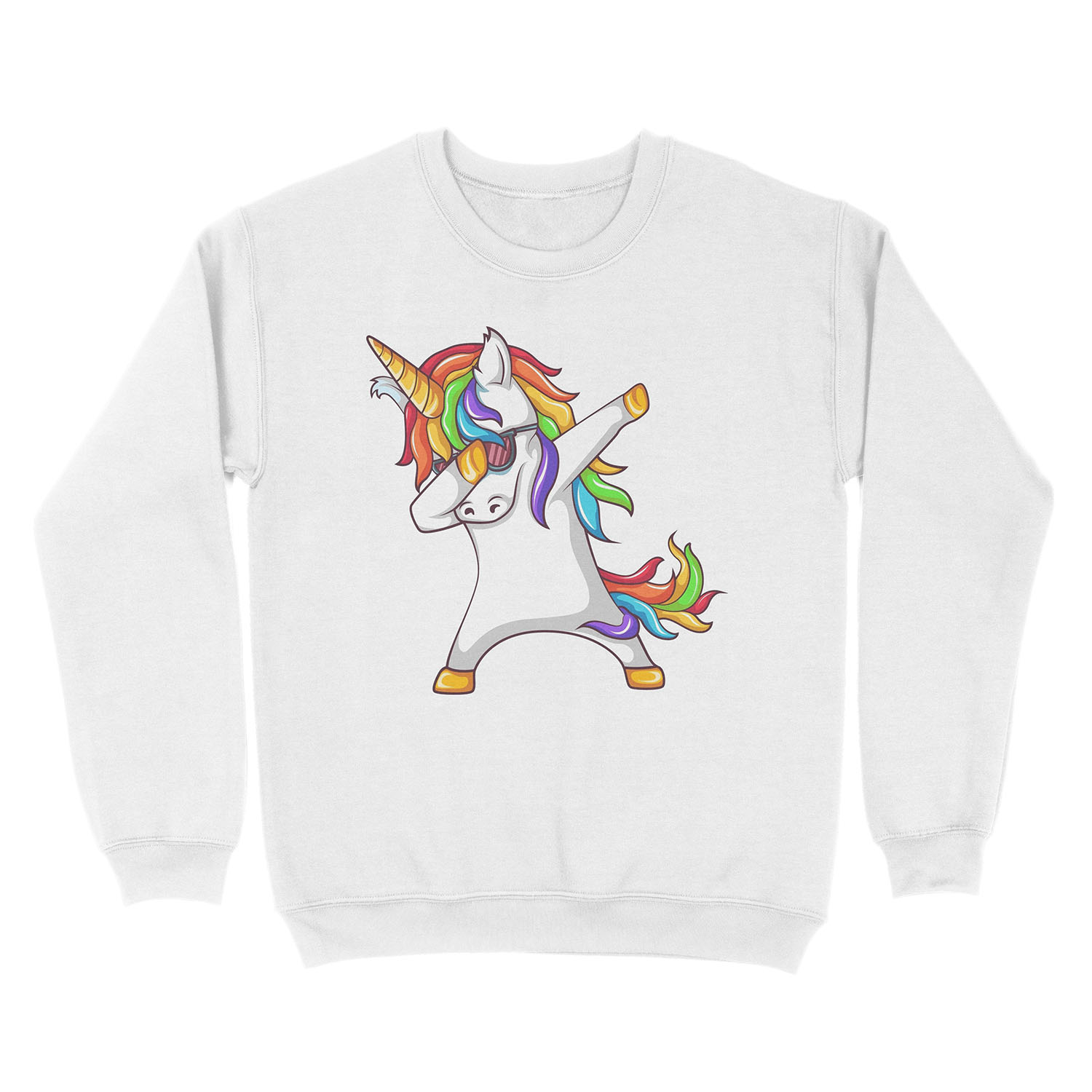 Dabbing Unicorn Unisex Crewneck Sweatshirt - Image 2