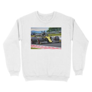 Alternative view of Daniel Ricciardo during the 2020 Hungarian Grand Prix Unisex Crewneck Sweatshirt