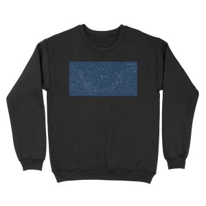 Dark Blue Star Map Unisex Crewneck Sweatshirt