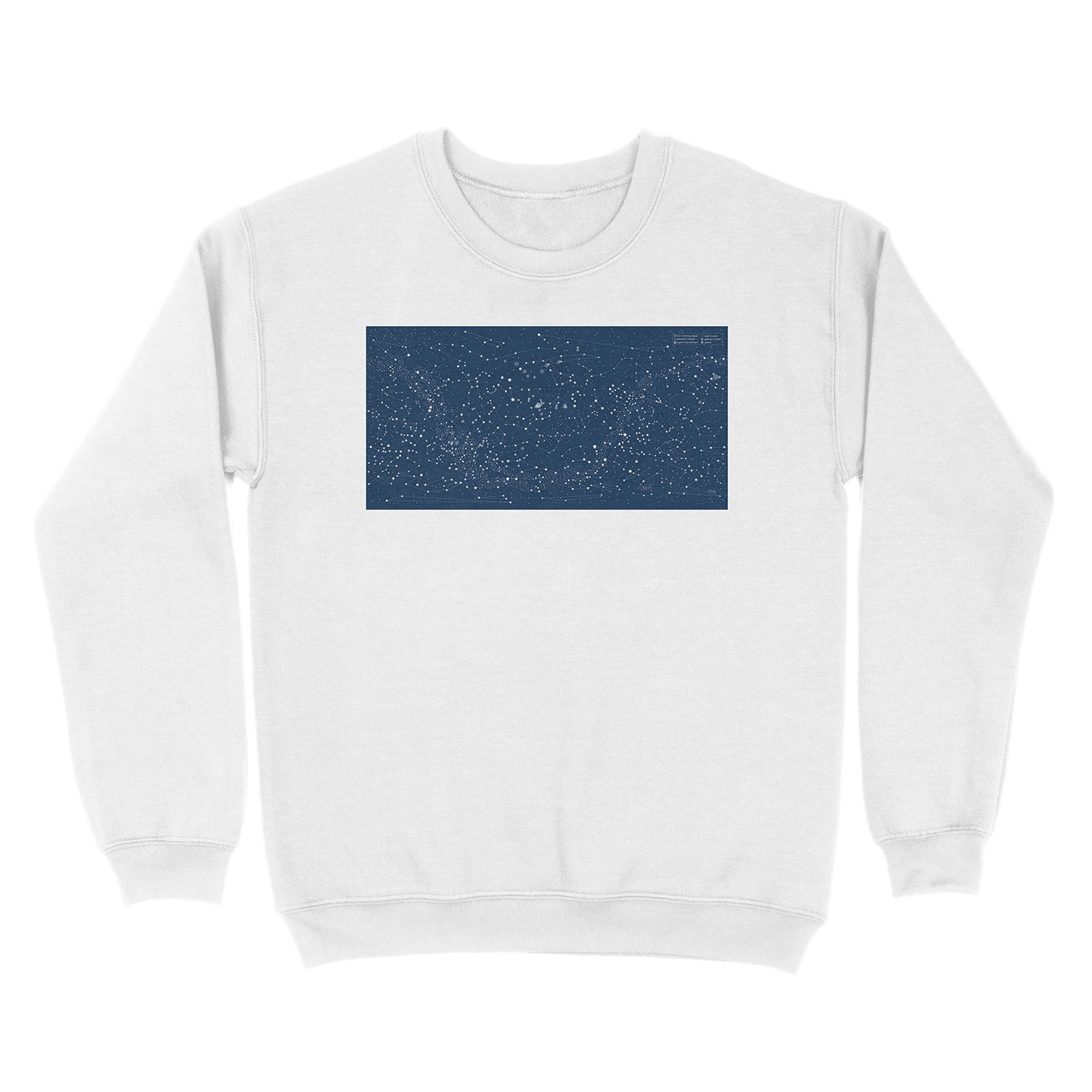 Dark Blue Star Map Unisex Crewneck Sweatshirt - Image 2