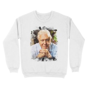 Alternative view of David Attenborough Watercolour Unisex Crewneck Sweatshirt