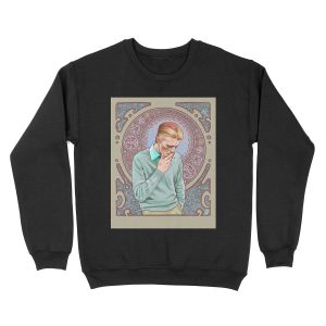 David Bowie in Mucha Unisex Crewneck Sweatshirt