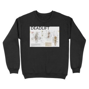 Deadlift - Exercise Diagram Unisex Crewneck Sweatshirt