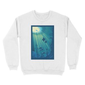Alternative view of Deep Blue Unisex Crewneck Sweatshirt