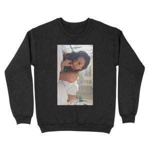 Demi Lovato laying in bed Unisex Crewneck Sweatshirt