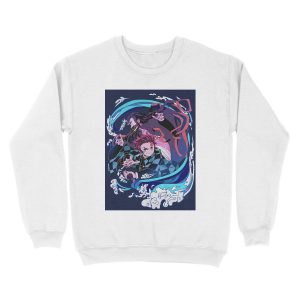 Alternative view of Demon Slayer: Tanjiro and Nezuko Unisex Crewneck Sweatshirt