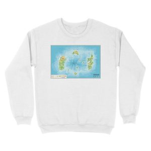 Alternative view of Detailed Azeroth map Unisex Crewneck Sweatshirt
