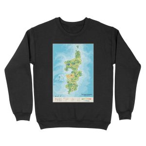 Detailed Eastern Kingdoms map Unisex Crewneck Sweatshirt
