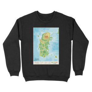 Detailed Kalimdor map Unisex Crewneck Sweatshirt