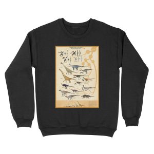 Dinosaurs and Pterosaurs of the Wessex Formation, England Unisex Crewneck Sweatshirt