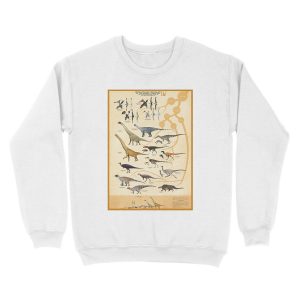 Alternative view of Dinosaurs and Pterosaurs of the Wessex Formation, England Unisex Crewneck Sweatshirt